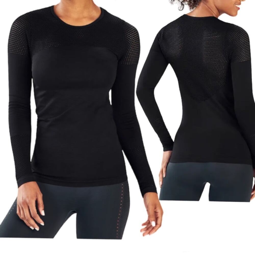 Fabletics Musetta Seamless Long Sleeve Top Black XS (2/4)